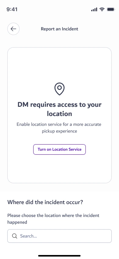Location access unavailable