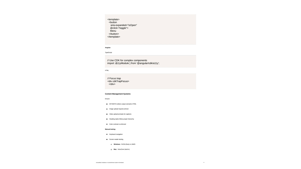 Manual and assistive-technology testing